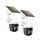 aosu Überwachungskamera Aussen mit Solarpanel, Panorama-PTZ, Automatischer Personenverfolgung, 2K-Nachtsicht, Licht- und Tonalarm, 2-Wege-Audio, kompatibel mit Alexa/Google Assistant(2-Pack)