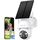 YESYAMO 2K Überwachungskamera Aussen Akku, 355°/90° Pan Tilt WLAN Kamera mit Farbnachtsicht, solar Kamera Überwachung außen, PIR Bewegungsmelder, Cloud/SD Storage, 2-Wege-Audio, 2,4 GHz WLAN (weiß)