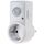 ChiliTec Steckdose Zwischenstecker mit Bewegungsmelder 120° 9m Reichweite 1200W 230V Adapter Sensor Schaltzeit 10sek.-15min Empfindlichkeit einstellbar für Beleuchtung im Innenbereich Weiß