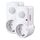 conecto Infrarot Bewegungsmelder für Steckdose innen Zwischenstecker LED 120° IP20 Dämmerungssensor (2er Set), weiß