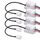 conecto Infrarot Bewegungsmelder Einbau innen Unterputz Mini klein Fast unsichtbar LED 360° Lichtsteuerung IP20 Dämmerungssensor (4er Set), weiß