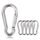 Karabiner Legierter Stahl, Schlüsselanhänger Karabinerhaken 80mm x φ8mm belastbar bis 250 kg Kletterhaken verzinkt (6 Stück)