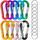 Caianwin 10 Stück Bunt Karabinerhaken Klein 5cm, Aluminium Karabiner mit Schlüsselringe Outdoor Schlüsselanhänger für Schlüssel, Camping, Rucksack, Angeln (10 Farben)