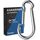 GARSIDURO® Edelstahl Karabiner | 2er Set 11x120 mm | Karabinerhaken DIN 5299 rostfrei | Feuerwehr-Karabiner mit Schnappverschluss geeignet als Schlüsselanhänger oder für Schwerlast und Hundeleine
