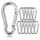 Karabiner Legierter Stahl, Schlüsselanhänger Karabinerhaken 60mm x φ6mm belastbar bis 160 kg Kletterhaken verzinkt (12 Stück)
