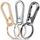 3 Stück Karabiner Schlüsselanhänger,Caianwin Karabinerhaken Klein Metall Schlüsselkarabiner Schlüsselring (Golden/Silber/Grau)