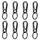 KMKANPO 8 Stück karabinerhaken klein,karabinerhaken schlüsselanhänger,schlüssel karabiner,Carabiner Schlüsselanhänger,Schlüsselring mit Karabiner,für Schlüssel, Rucksäcke und Charms,Autoschlüssel