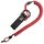 Ganzoo Spiral-Kabel Schlüsselanhänger elastisch mit Karabiner, Safety Lanyard mit Paracord-Mantel, Schlüsselband, Stretch Fang-Riemen, RSG Halterung für Polizei, Bundeswehr, Hausmeister, rot