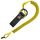 Ganzoo Spiral-Kabel Schlüsselanhänger elastisch mit Karabiner, Safety Lanyard mit Paracord-Mantel, Schlüsselband, Stretch Fang-Riemen, RSG Halterung für Polizei, Bundeswehr, Hausmeister, gelb