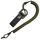 Ganzoo Spiral-Kabel Schlüsselanhänger elastisch mit Karabiner, Safety Lanyard mit Paracord-Mantel, Schlüsselband, Stretch Fang-Riemen, RSG Halterung für Polizei, Bundeswehr, Hausmeister, braun