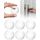 BAIPOK Türstopper Wand - 6er Set Türklinkenpuffer(Transparent), Gummipuffer Selbstklebend, für Türklinkenpuffer, Wandschutz, Wandschrankschutz, 40mm Durchmesser