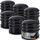 Designer Türstopper aus Edelstahl Gummi Türpuffer Türhalter Stopper 1,2kg (Schwarz 7x6cm, 6 Stück)