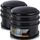 Designer Türstopper aus Edelstahl Gummi Türpuffer Türhalter Stopper 1,2kg (Schwarz 7x6cm, 2 Stück)