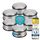 Designer Türstopper aus Edelstahl Gummi Türpuffer Türhalter Stopper 1,2kg (Silber 11x6cm, 6 Stück)