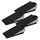 Westcott Türstopper in Keilform Schwarz 4 Stück | Gummi Türstopper mit Edelstahl Griff | Rutschfeste Unterfläche | Passend für alle Türen und Böden | 12cm x 5cm x 3cm | E-19000 00