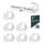 shinfly 6er Set Türstopper Klinke, Transparente PVC Türklinkenpuffer, Hochelastische Door Stopper, Wände und Türgriff Schutz, Ø18mm, Geeignet für Ø17mm-Ø20mm Türgriffe