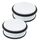 HRB Türstopper Edelstahl massiv - Schwerer Türstopper Boden mit modernen Design, Door Stopper versehen mit Gummiring zum Schutz der Türen (2, Weiß)