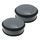HRB Türstopper Edelstahl massiv - Schwerer Türstopper Boden mit modernen Design, Door Stopper versehen mit Gummiring zum Schutz der Türen (2, Grau)