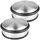 HRB Türstopper 2er Set, Edelstahl massiv - Schwerer Türstopper Boden 1,2 Kg/Stk., Door Stopper im modernen Design versehen mit Gummiring zum Schutz der Türen