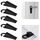 HOPS 5er Set Türstopper Boden - Türkeil, Door Stopper, Kunststoff Keile, Schwarz, Türhalter, Gummi