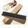 2er Pack Holz-Türstopper - Fester Türstopper boden -Rutschfeste Türstoppers boden für alle Türtypen und Böden - Jeder Türkeile 2 Zoll dick, 6,3 Zoll lang mit Gummi - Door Stopper