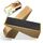 2er Pack Holz-Türstopper - Fester Türstopper boden -Rutschfeste Türstoppers boden für alle Türtypen und Böden - Jeder Türkeile 1,4 Zoll dick, 4,3 Zoll lang mit Gummi - Door Stopper