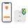 Smartwares Co-Detektor – 85 dB – Sensor 10 Jahre – Benachrichtigungen über App – Testknopf & Stummknopf – FGA-13800, Batteriebetrieben, Weiß