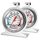 ThermoPro Backofenthermometer Analog Ofenthermometer aus Edelstahl Kochthermometer für Backofen Thermometer Kochen Innen Küchenthermometer mit großem Zifferblatt Silber 2 Stücke