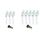 ABUS FG200 W Triples 8er Set Fenstergriff Universell passend durch verstellbarem Vierkantstift/Kindersicherung/weiß