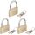 Brüder Mannesmann M 413-50 Messing-Vorhangschloss 50 mm (Packung mit 3)