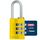 ABUS Zahlenschloss 145/20 Gelb - Kofferschloss, Spindschloss u. v. m. - Aluminium-Vorhängeschloss - individuell einstellbarer Zahlencode - ABUS-Sicherheitslevel 3