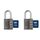 ABUS Zahlenschloss 145/30 Titanium - Kofferschloss, Spindschloss u. v. m. - Aluminium-Vorhängeschloss - individuell einstellbarer Zahlencode - ABUS-Sicherheitslevel 3 (Packung mit 2)