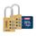 ABUS Zahlenschloss 165/30 - Vorhängeschloss aus Messing - mit individuell einstellbarem Zahlencode - Kofferschloss/Spindschloss - ABUS-Sicherheitslevel 3-2er Set