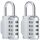 Diyife 2 Pack 4-Stelliges Zahlenschloss, Kombinationsschloss, Vorhängeschloss, Wetterfestes Metall & Plated Steel Combination Lock für Schule, Gym & Sports, Hasp Cabinet & Storage - Silber