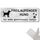 Vorsicht Freilaufender Hund - Achtung Hund Schild, Warnung Aluminium 25x9cm, Selbstklebend Mit Vorgebohrten Löchern, Innen/Außen