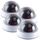 VisorTech Kamera Dummy: 4er-Set Dome-Überwachungskamera-Attrappen, durchsichtiger Kuppel, LED (Attrappe Kamera, Dummy Überwachungskamera außen, Überwachungskameras)