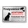 TAKULA Freilaufender Hund Schild- Videouberwachung Privatgrundstuck,30 * 20CM Hier Wache ich Hund Schild,Selbstklebende Warnschilder mit Selbstbohrenden Löchern