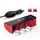 BESTEK 3 Steckdosen, 200 W, 12 V/24 V DC, Zigarettenanzünder-Netzadapter mit 6 A 4-Port-Auto-USB-Splitter-Ladegerät