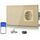 BSEED WLAN Lichtschalter(Neutralleiter Erforderlich), 2 Fach 1 Weg wifi Schalter mit Non-Wifi Steckdose aus Glas, Smart Schalter Kompatibel mit Alexa/Tuya/Google Home/SAMRT LIFE, Gold