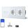 BSEED WiFi Smart Alexa Dimmer Lichtschalter mit Doppelt Steckdose, Kompatibel mit Google Home Tuya, Glas Touchscreen-schalter Wlan Lichtschalter (Neutrale Leitung Benötigt) 1 Fach mit Steckdose Weiß