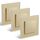 BSEED Lichtschalter 1 Fach 1 Weg Glas Lichtschalter Unterputz Taste Schalter Wandschalter Gold Kristall Kippschalter 3Pack