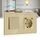 BSEED Lichtschalter mit Steckdose 1 Fach 3 Wege,Wandschalter mit 16A Schuko Steckdose mit USB Anschluss (Max. 2.1A) Typ C Port, Lichtschalter Unterputz Wechselschalter mit Steckdose Gold- 157mm