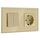 BSEED Lichtschalter mit Steckdose 2 Fach 1 Weg,10A Kristall Glas Platte Wandschalter mit 16A Schuko Steckdose Gold,Physische Unterputz Wandschalter mit Steckdose- 157mm