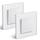 BSEED Rückstellschalter Lichtschalter 1 Fach 1 Weg Glas Rückstellschalter Unterputz Taste Schalter Wandschalter Weiß (Nach Drücken in ursprüngliche Position zurückspringen) 2Pack
