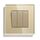 BSEED Lichtschalter 3 Fach 2 Wege Glas Lichtschalter Unterputz Taste Schalter Wechselschalter Gold Kristall Kippschalter