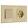 BSEED Lichtschalter mit Steckdose 3 Fach 1 Weg,10A Kristall Glas Platte Wandschalter mit 16A Schuko Steckdose Gold,Physische Unterputz Wandschalter mit Steckdose- 157mm