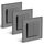 BSEED Lichtschalter 2 Fach 1 Weg Glas Lichtschalter Unterputz Taste Schalter Wandschalter Grau Kristall Kippschalter 3Pack
