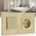 BSEED Lichtschalter mit Steckdose 2 Fach 2 Wege,10A Kristall Glas Platte Wandschalter mit 16A Schuko Steckdose Gold,Physische Unterputz Wechselschalter mit Steckdose- 157mm