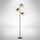 B.K.Licht - Stehlampe Vintage mit Fußtaster, schwenkbar, E27 Fassung, max. 25 Watt, Leselampe, Deko Wohnzimmer, Lampe, Deckenfluter, Standleuchte, Wohnzimmerlampe, 166,5x22 cm, Schwarz-Gold
