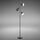 B.K.Licht - Stehlampe Vintage mit Fußtaster, schwenkbar, E27 Fassung, max. 25 Watt, Leselampe, Deko Wohnzimmer, Lampe, Deckenfluter, Standleuchte, Wohnzimmerlampe, Industrial, 166,5x22 cm, Schwarz